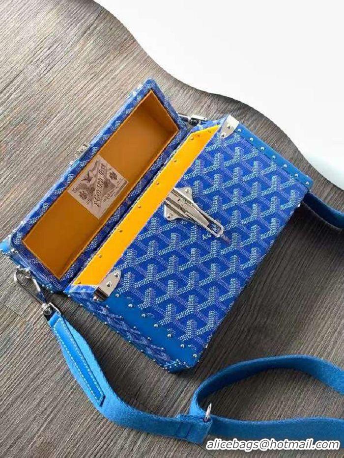 Popular Style Goyard Cassette Trunk Bag GY8821 Light Blue 