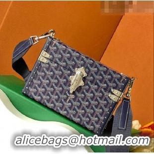 Top Quality Goyard Cassette Trunk Bag GY8821 Navy Blue