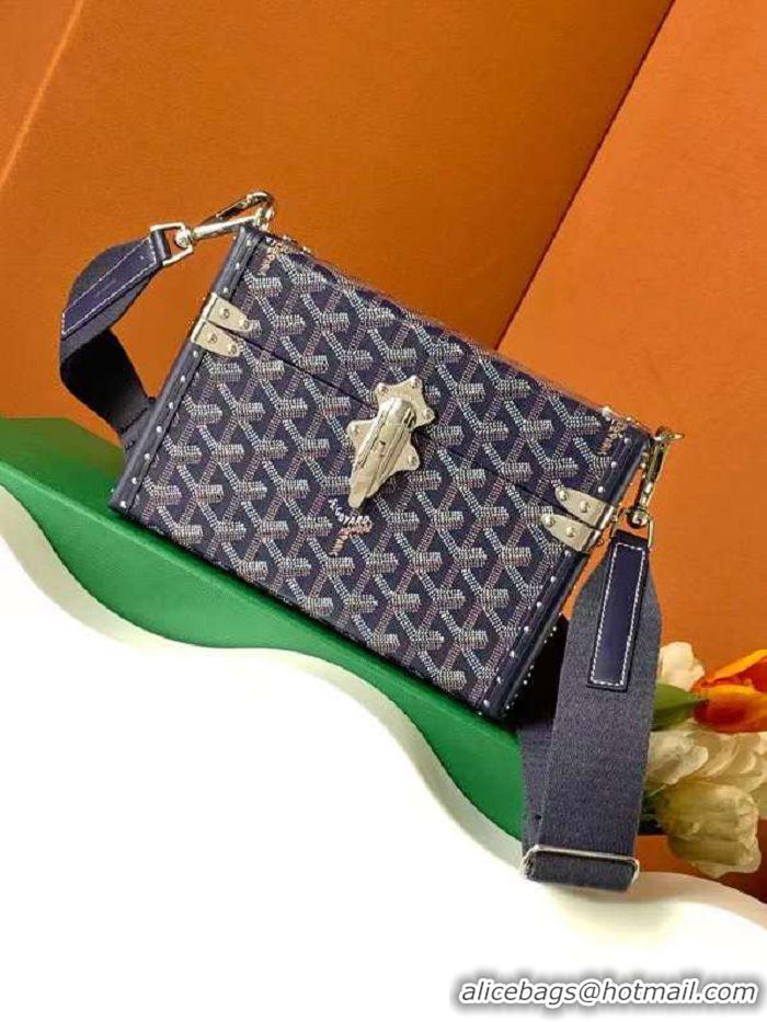 Top Quality Goyard Cassette Trunk Bag GY8821 Navy Blue