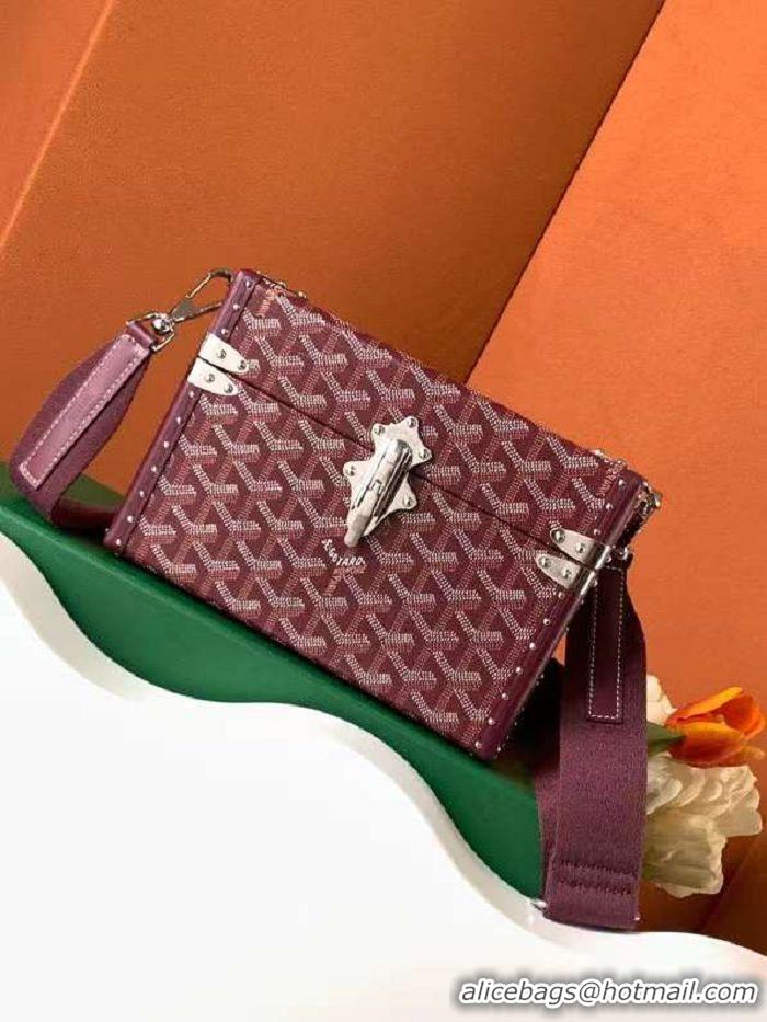 New Fashion Goyard Cassette Trunk Bag GY8821 Burgundy