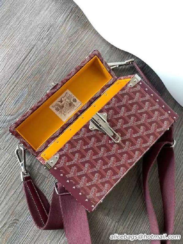 New Fashion Goyard Cassette Trunk Bag GY8821 Burgundy