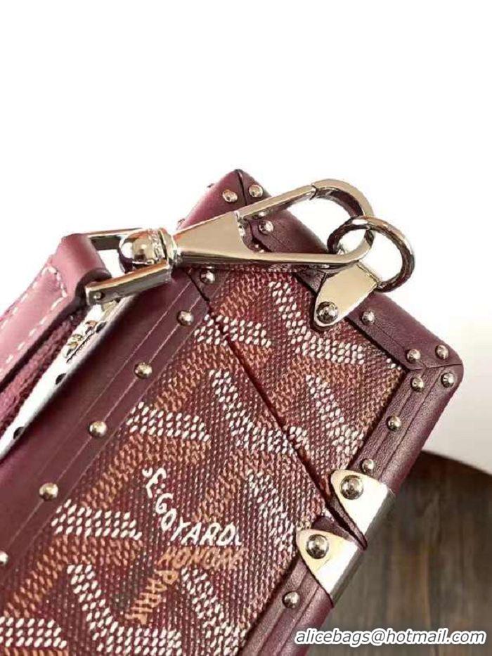 New Fashion Goyard Cassette Trunk Bag GY8821 Burgundy