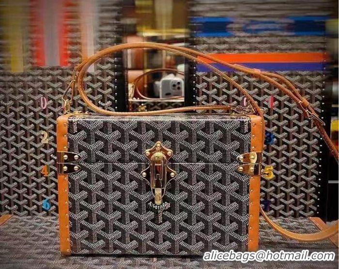 Trendy Design Goyard Cassette Trunk Bag GY8821 Black And Tan