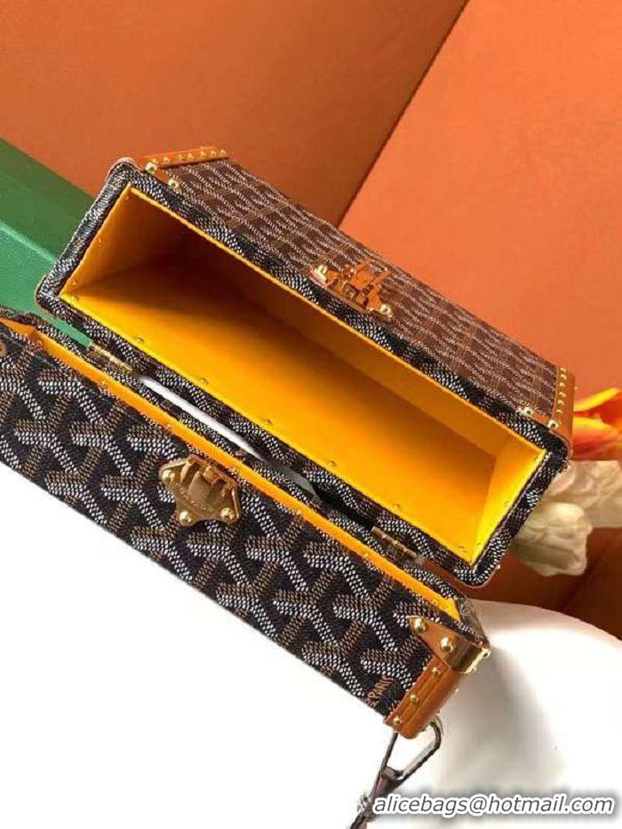 Trendy Design Goyard Cassette Trunk Bag GY8821 Black And Tan