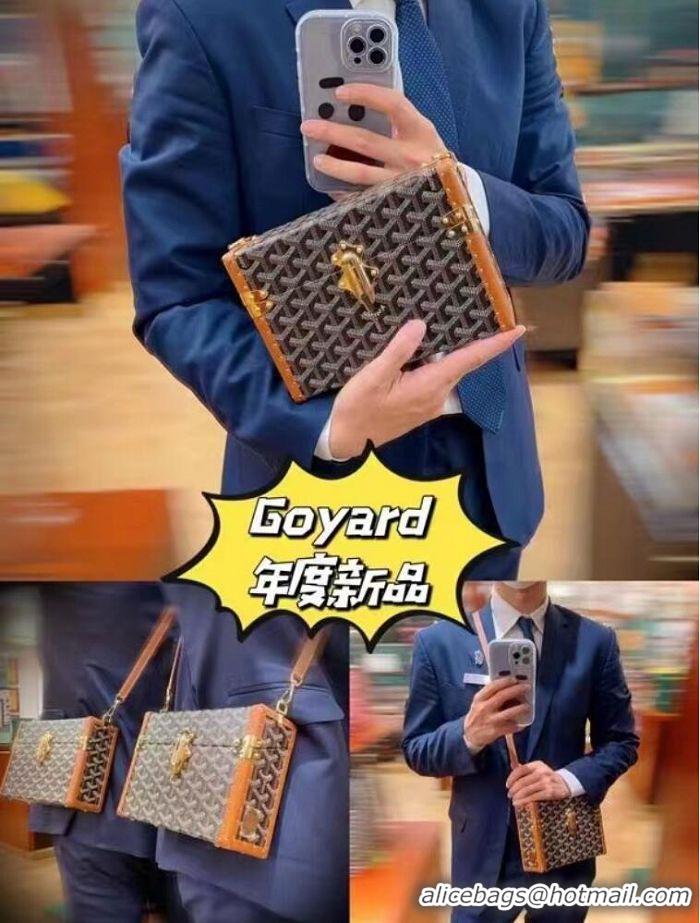 Trendy Design Goyard Cassette Trunk Bag GY8821 Black And Tan