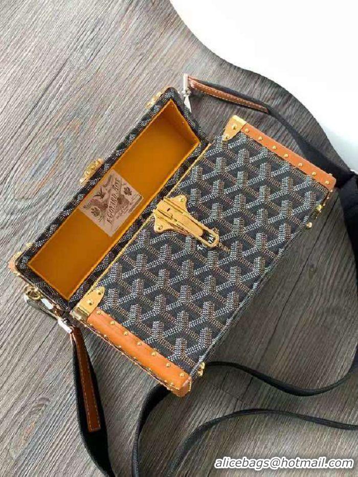 Trendy Design Goyard Cassette Trunk Bag GY8821 Black And Tan