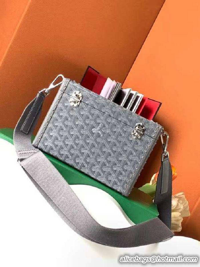 Luxury Cheap Goyard Cassette Trunk Bag GY8821 Dark Grey