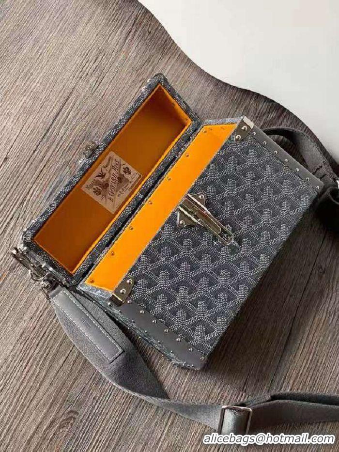 Luxury Cheap Goyard Cassette Trunk Bag GY8821 Dark Grey