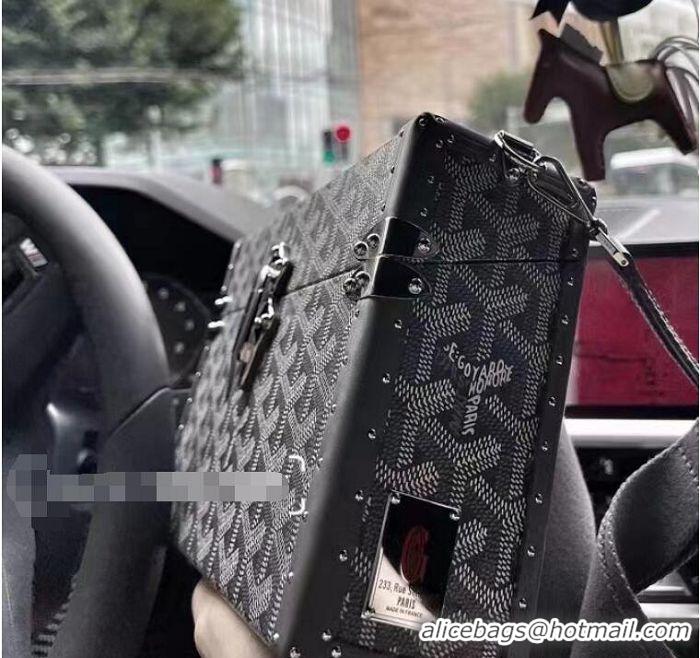 Luxury Cheap Goyard Cassette Trunk Bag GY8821 Dark Grey