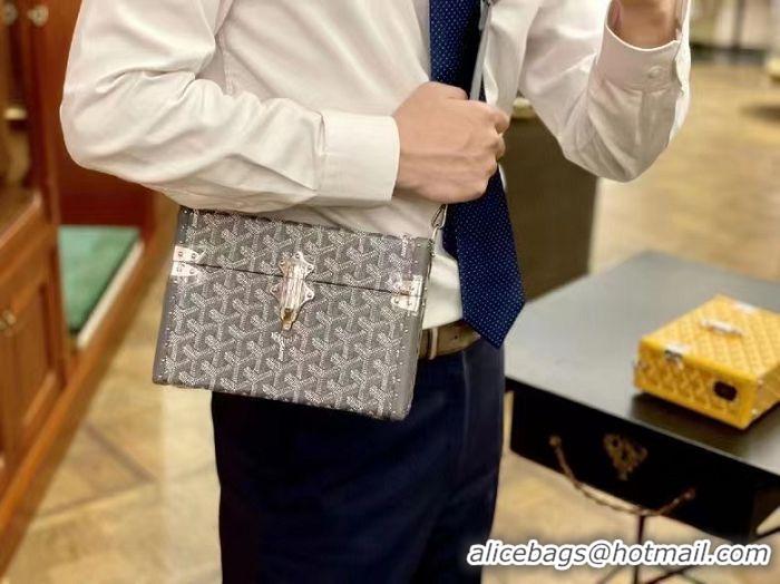 Luxury Cheap Goyard Cassette Trunk Bag GY8821 Dark Grey