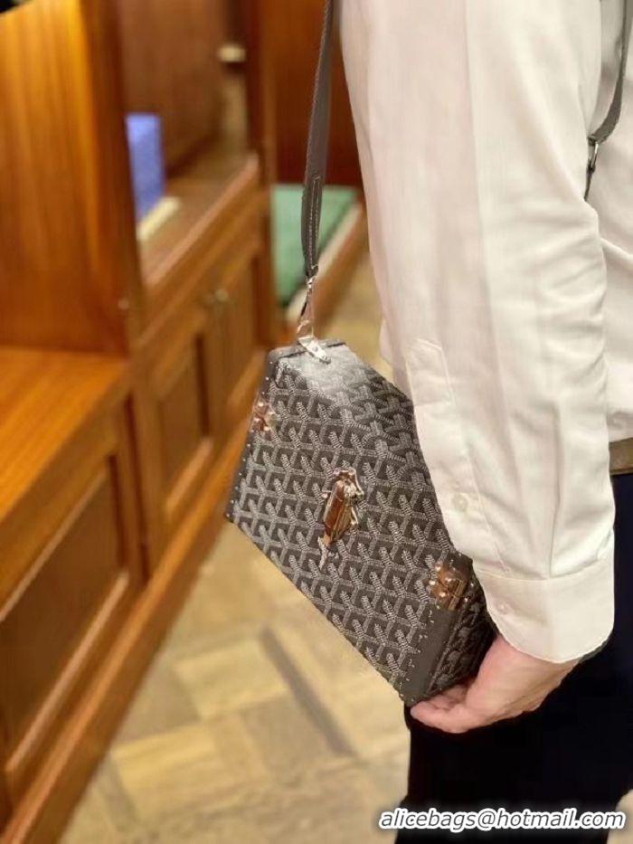 Luxury Cheap Goyard Cassette Trunk Bag GY8821 Dark Grey