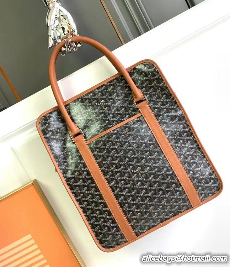 Famous Brand Goyard Bourgogne Tote Bag GY8825 Black And Tan