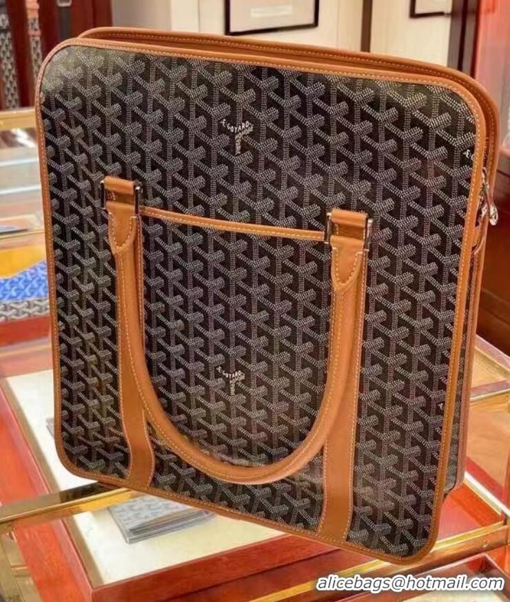 Famous Brand Goyard Bourgogne Tote Bag GY8825 Black And Tan