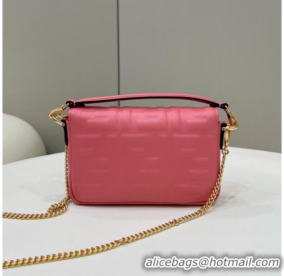 Top Quality Fendi Baguette Mini Nappa Leather Bag 0191S Pink 2 2023