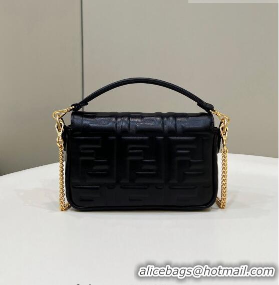 Top Quality Design Fendi Baguette Mini Nappa Leather Bag 0191S Black 2023