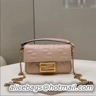 Popular Style Fendi Baguette Mini Nappa Leather Bag 0135S Light Pink 2023