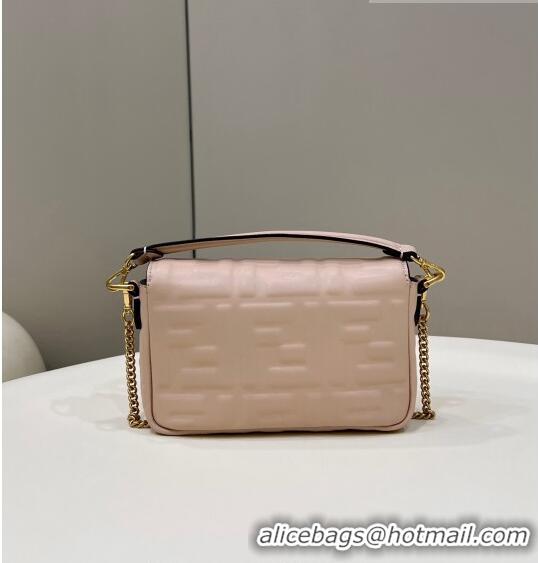 Popular Style Fendi Baguette Mini Nappa Leather Bag 0135S Light Pink 2023