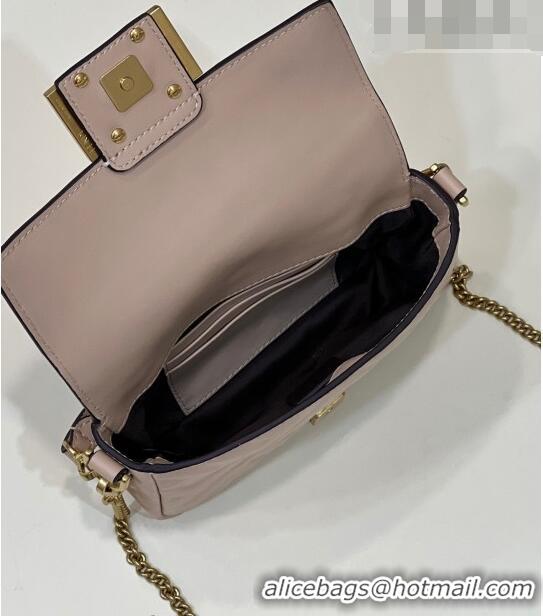 Popular Style Fendi Baguette Mini Nappa Leather Bag 0135S Light Pink 2023