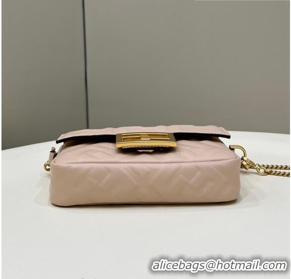 Popular Style Fendi Baguette Mini Nappa Leather Bag 0135S Light Pink 2023