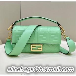 Well Crafted Fendi Baguette Medium Nappa Leather Bag 0135AM Light Green 2023