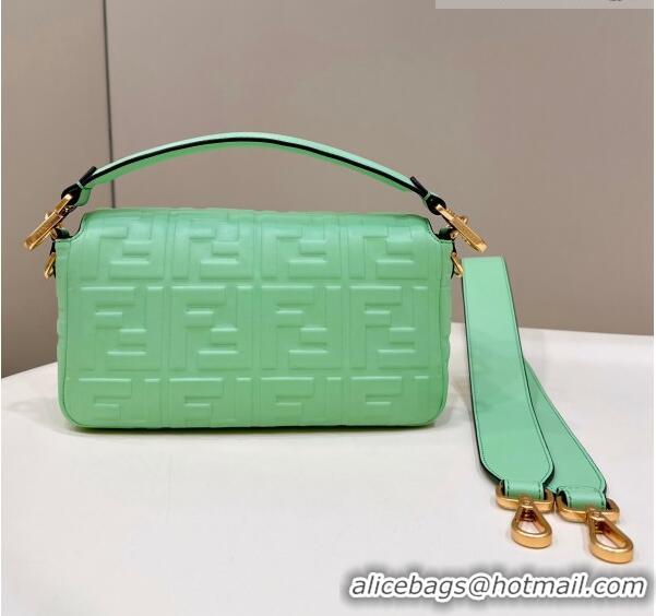 Well Crafted Fendi Baguette Medium Nappa Leather Bag 0135AM Light Green 2023