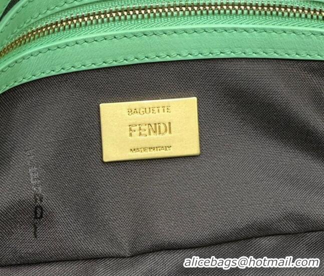 Well Crafted Fendi Baguette Medium Nappa Leather Bag 0135AM Light Green 2023