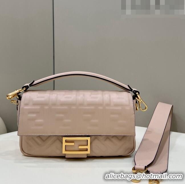 Good Product Fendi Baguette Medium Nappa Leather Bag 0135AM Nude 2023