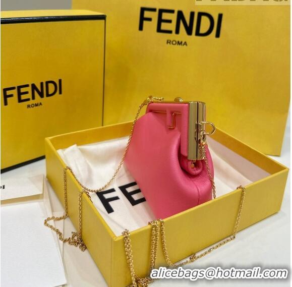 Buy Discount Fendi First Nano Bag Charm in Nappa Leather Watermelon 80018S Pink 2023