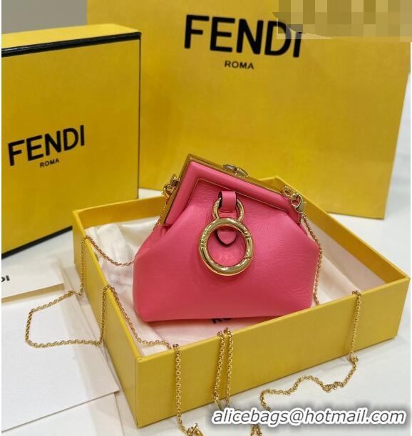 Buy Discount Fendi First Nano Bag Charm in Nappa Leather Watermelon 80018S Pink 2023