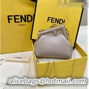 Super Quality Fendi First Nano Bag Charm in Nappa Leather Powder 80018S Nude 2023