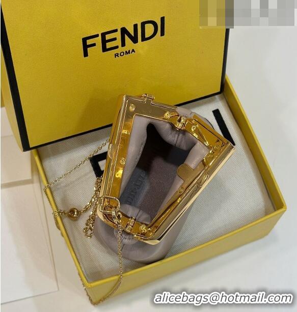 Super Quality Fendi First Nano Bag Charm in Nappa Leather Powder 80018S Nude 2023