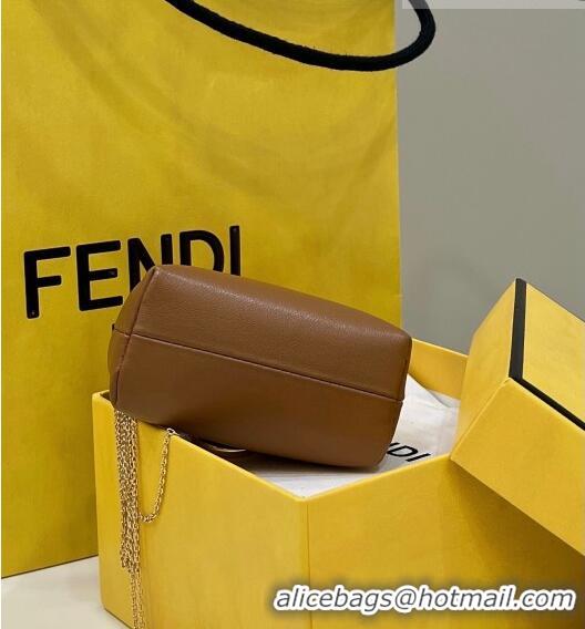 New Style Fendi First Nano Bag Charm in Nappa Leather 80018S Clay Brown 2023