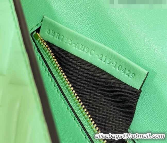 Buy Promotional Fendi Baguette Chain Midi Bag in FF Lambskin 8533 Light Green 2023