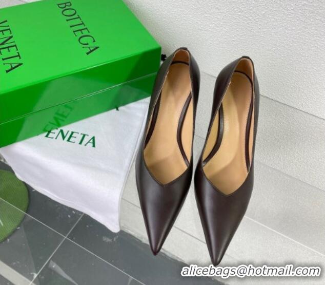 Top Design Bottega Veneta Punta Pumps 9cm in Lambskin Brown 0718019