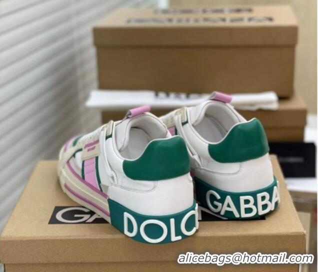 Unique Style Dolce&Gabbana Calfskin Custom 2.Zero Low-top Sneakers Green 110319