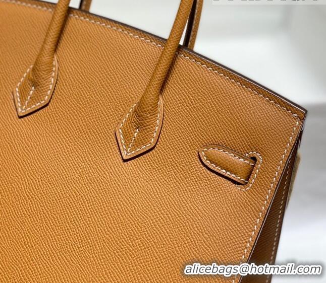 Grade Design Hermes Epsom Birkin 25 Bag HB25 Gold Brown