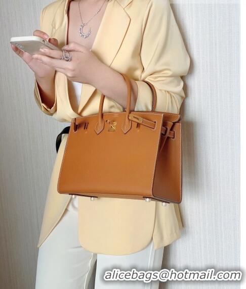 Grade Design Hermes Epsom Birkin 25 Bag HB25 Gold Brown