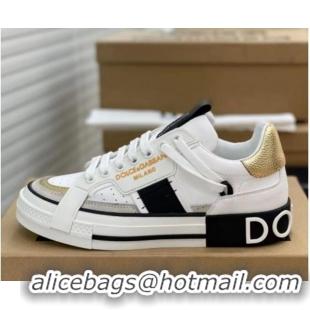 Good Quality Dolce&Gabbana Calfskin Custom 2.Zero Low-top Sneakers White 110325