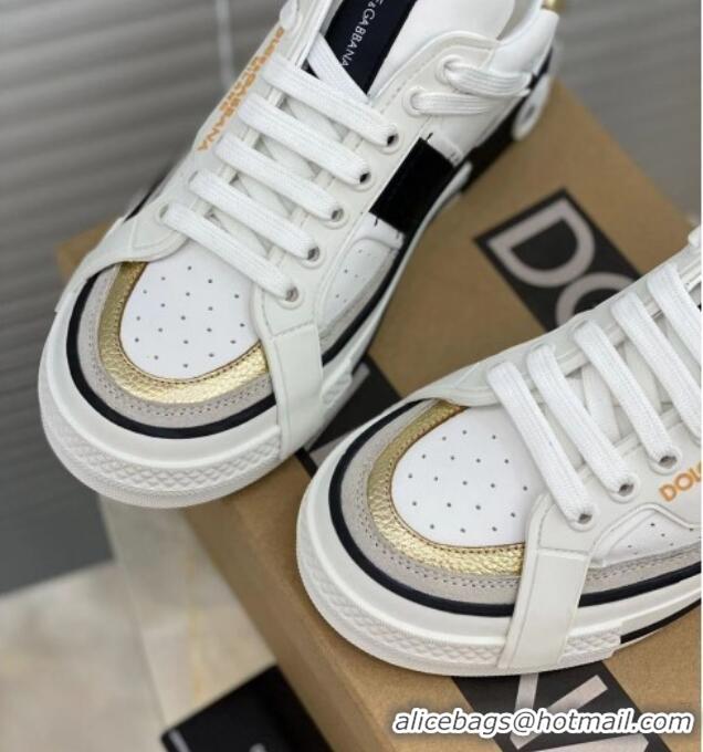 Good Quality Dolce&Gabbana Calfskin Custom 2.Zero Low-top Sneakers White 110325