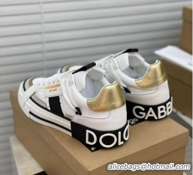 Good Quality Dolce&Gabbana Calfskin Custom 2.Zero Low-top Sneakers White 110325