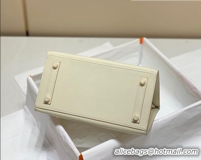 Top Quality Hermes Epsom Birkin 25 Bag HB25 Cream White