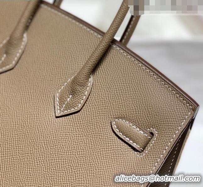 Top Quality Hermes Epsom Birkin 25 Bag HB25 Elephant Grey