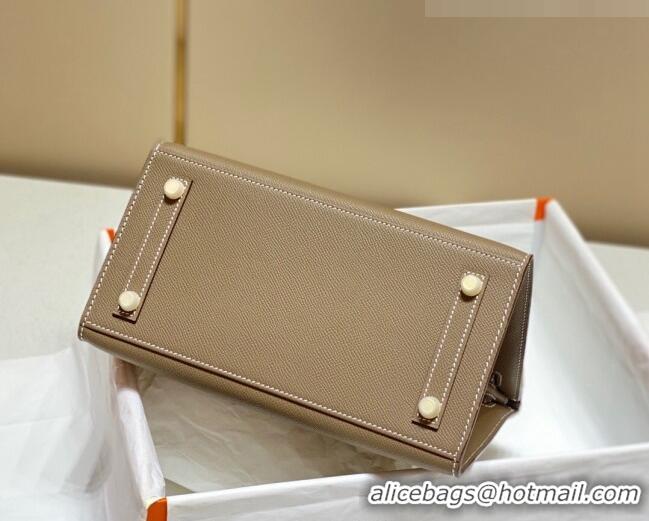 Top Quality Hermes Epsom Birkin 25 Bag HB25 Elephant Grey