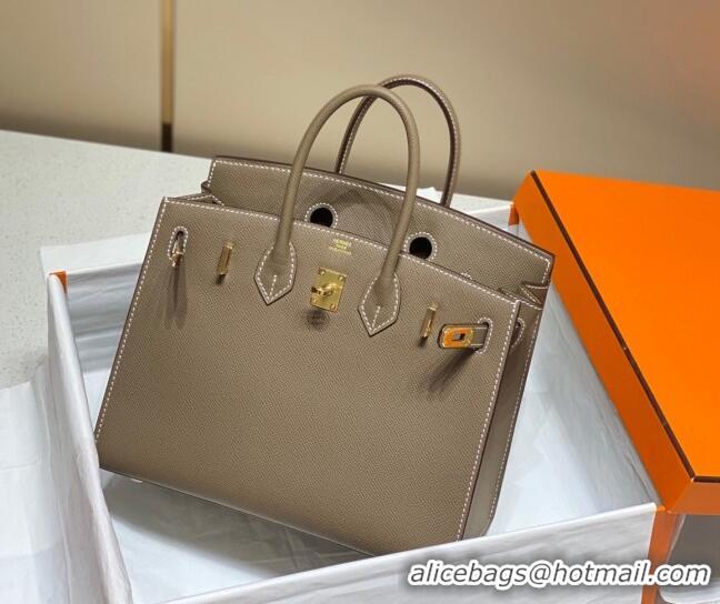 Top Quality Hermes Epsom Birkin 25 Bag HB25 Elephant Grey