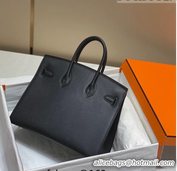 Top Quality Hermes Epsom Birkin 25 Bag HB25 Black/Gold