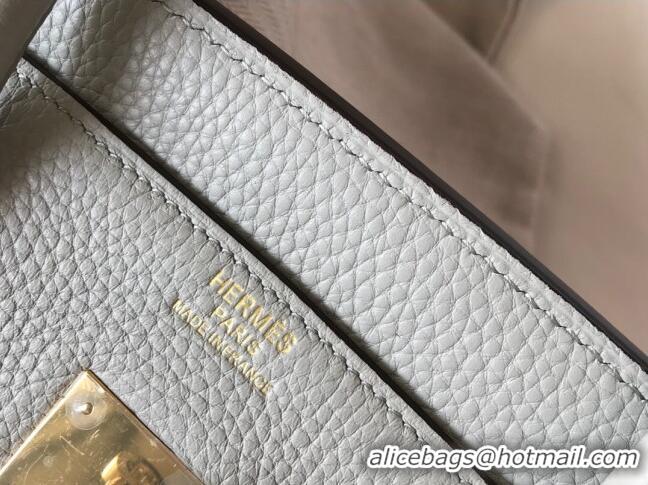 Discount Hermes Birkin 25cm/30cm Bag in Togo Calfskin HB25 Pearl Grey/Gold