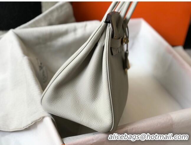 Discount Hermes Birkin 25cm/30cm Bag in Togo Calfskin HB25 Pearl Grey/Gold