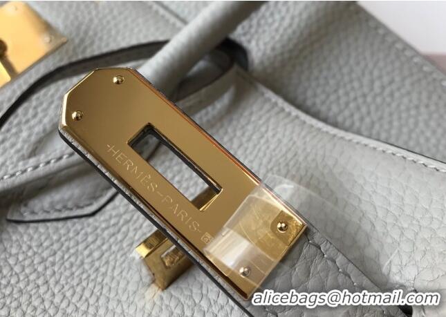 Discount Hermes Birkin 25cm/30cm Bag in Togo Calfskin HB25 Pearl Grey/Gold