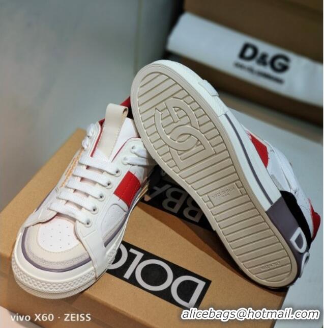 Dolce&Gabbana Calfskin Custom 2.Zero Low-top Sneakers Red 110330