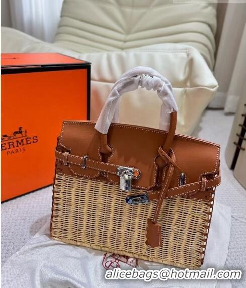 Well Crafted Hermes Birkin 25cm Bag in Wicker H0627